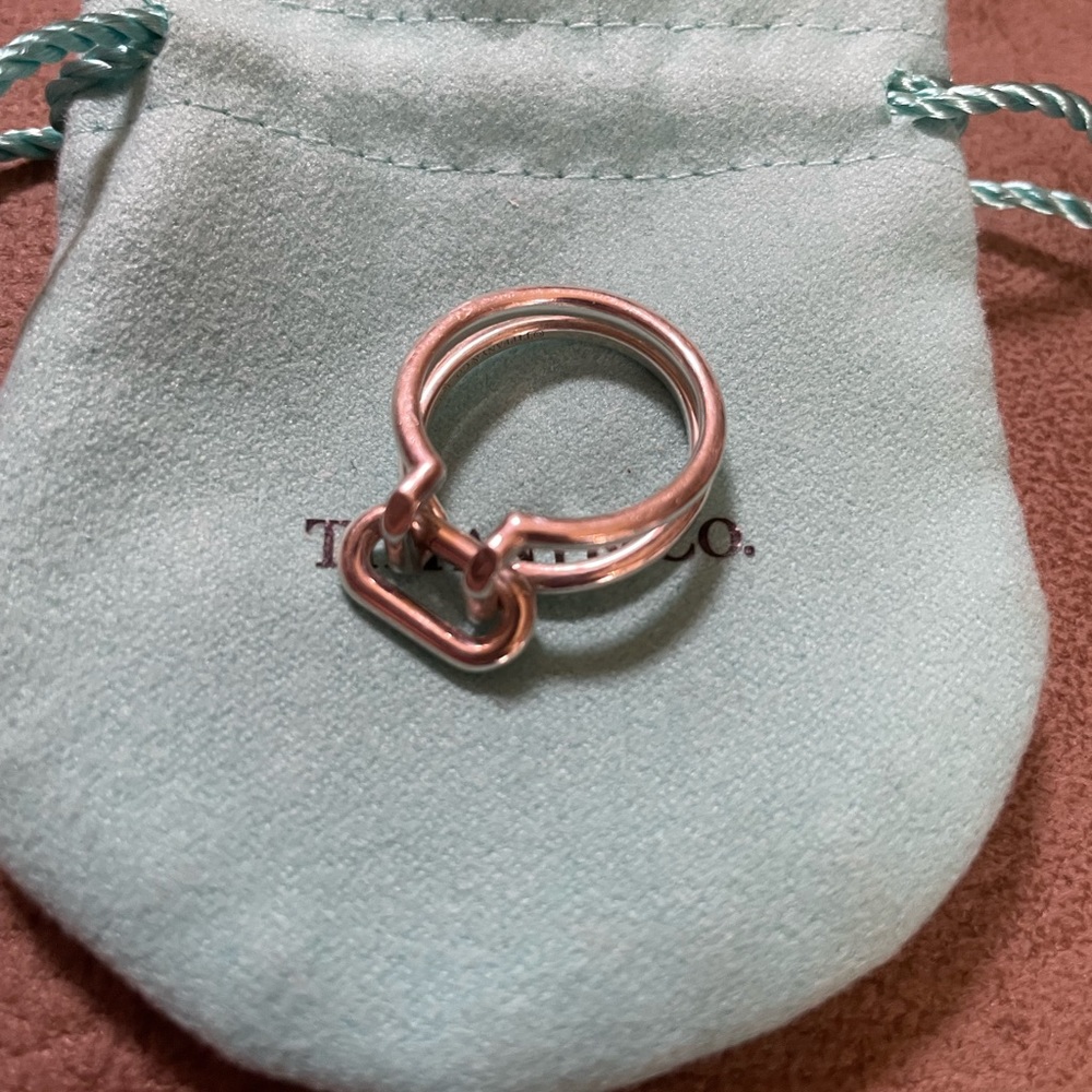 TIFFANY & CO. Sterling Silver “Hardware Two-row” Ring  EUC and Authentic - Picture 12 of 12